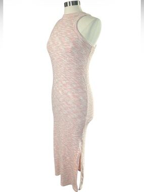 Ribbed Knit Racer Tank Dress with Slit